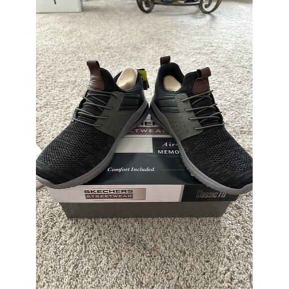 Skechers Other - Skechers Shoes Mens 8 Black Delson 3.0 Cicada Casual Slip on Sneakers 210238